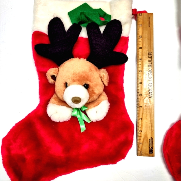 Plush Soft Christmas Reindeer and Mouse Stocking Holiday Decorations - Picture 3 of 7